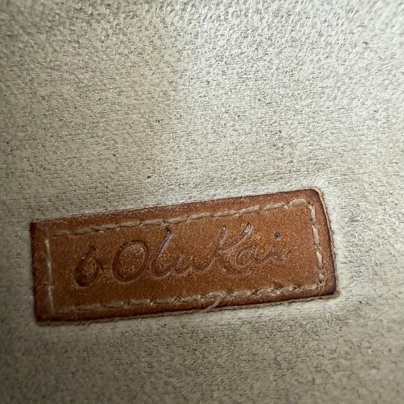 Olukai Women's Nohea Perforated Pink Suede Slip-On Loafers Mules Size 8 Hawaiian - Picture 13 of 13